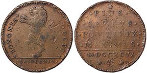 Italian States Bologna Pius VI (1775-1799) 2 ... 