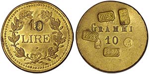Italian States  Monetary weight for the 2 ... 