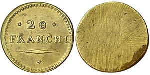 Italian States  Monetary weight for the 20 ... 