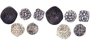 Italian States  Lot with 5 medieval coins ... 