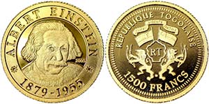Togo Republic  1500 Francs 2005 Ø 14 mm KM ... 