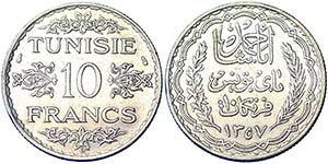 Tunisia French Protectorate Ahmad Pasha Bey ... 