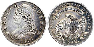 United States  1/2 Dollar (Capped bust, ... 