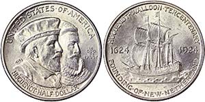 United States  1/2 Dollar (Huguenot-Walloon ... 