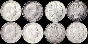 Yugoslavia Peter II (1934-1945) Lot with 4 ... 