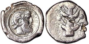 Kyrenaika Tetradrachm 480-401 BC Bearded ... 