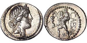 Republic Julius Caesar (44 BC) Denarius ... 