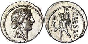 Republic Julius Caesar (48-47 BC) Denarius ... 