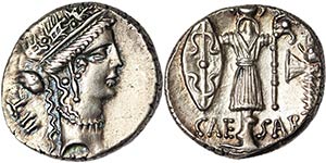 Republic Julius Caesar (100-44 BC) Denarius ... 