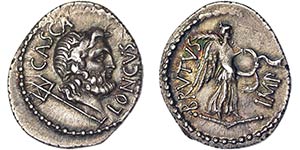 Republic M. Junius Brutus (42 BC) Denarius ... 