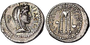 Republic M. Junius Brutus (42 BC) Denarius ... 