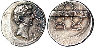 Republic Octavian (42 BC) Denarius Military ... 