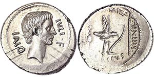 Republic Octavian (40 BC) Denarius Rome ... 