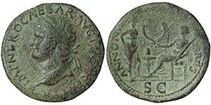 Empire Nero (54-68 AD) Sestertius Lugdunum ... 