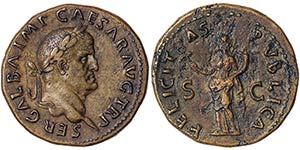 Empire Galba (68-69 AD) Dupondius Rome ... 