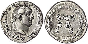 Empire Vitellius (69 AD) Denarius Rome ... 