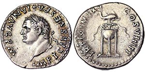 Empire Titus (79-81 AD) Denarius Rome ... 