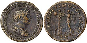 Empire Trajan (98-117 AD) Dupondius Rome ... 