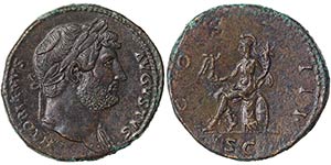 Empire Hadrianus (117-138 AD) Sestertius ... 