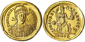 Empire Honorius (393-423 AD) Solidus ... 