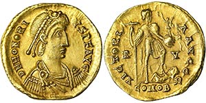 Empire Honorius (393-423 AD) Solidus n.d. ... 