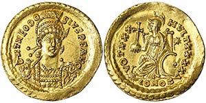 Empire Theodosius II (402-450 AD) Solidus ... 