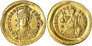 Empire Theodosius II (402-450 AD) Solidus ... 