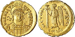 Empire Anastasio I (491-518 AD) Solidus ... 