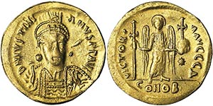 Empire Justinian I (527-565 AD) Solidus ... 