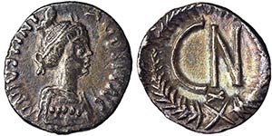 Empire Justinian I (527-565 AD) Siliqua of ... 