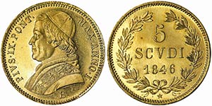 Italian States Bologna Pius IX (1846-1878) 5 ... 