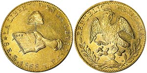 Mexico Second republik (1864-) 8 Escudos ... 