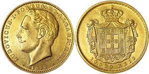 Portugal Kingdom Ludwig I (1861-1889) 10000 ... 
