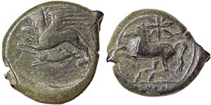 Sicily Halaesa  Bronze 340 BC Ex auction ... 