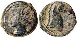 Zeugitania Carthage  Bronze 300-264 BC SNG ... 