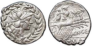 Republic C. Gellius (138 BC) Denarius Rome ... 