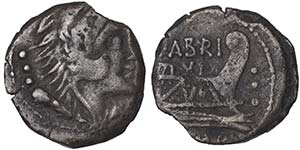 Republic M. Fabrinius (132 BC) Quadrans Head ... 