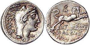 Republic L. Thorius Balbus (105 BC) Denarius ... 
