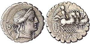 Republic C. Naevius Balbus (79 BC) Denarius ... 