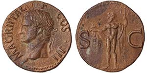Republic Agrippa (63-12 BC) Asse Rome Struck ... 