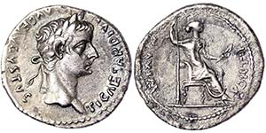 Empire Tiberius (10 BC-37 AD) Denarius ... 