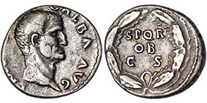 Empire Galba (68-69 AD) Denarius Rome ... 