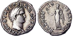 Empire Otho (69 AD) Denarius Rome RIC 4.  ... 