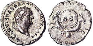Empire Vespasianus (69-79 AD) Denarius Rome ... 