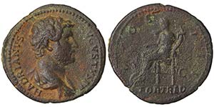 Empire Hadrianus (117-138 AD) As Rome   9.64 ... 