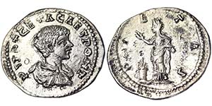 Empire Geta (198-212 AD) Denarius Rome RIC ... 