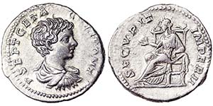 Empire Geta (209-211 AD) Denarius Rome ... 