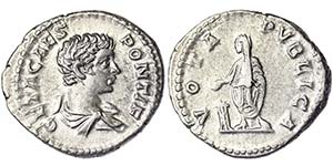 Empire Geta (198-212 AD) Denarius Rome   ... 