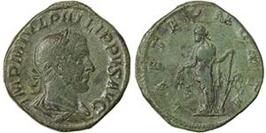 Empire Philip I (244-249 AD) Sestertius Rome ... 
