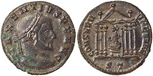Empire Maxentius (307-312 AD) Follis Ticinum ... 
